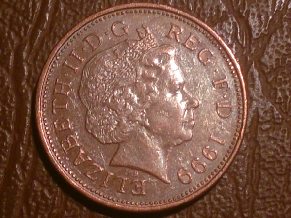 Великобритания, 2 пенса 1999 год (2), магнетик