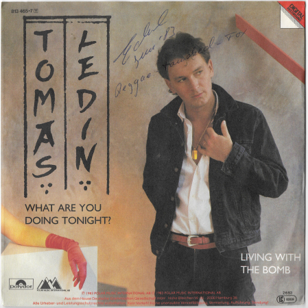 Tomas Ledin "What Are You Doing Tonight?" 1983 Single 