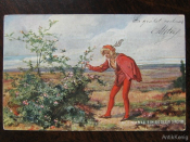 Почтовая карточка Открытка Германия 1906 Вернер; песня