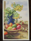 Почтовая карточка Открытка Германия 1954 Пасха Цветы Яйца