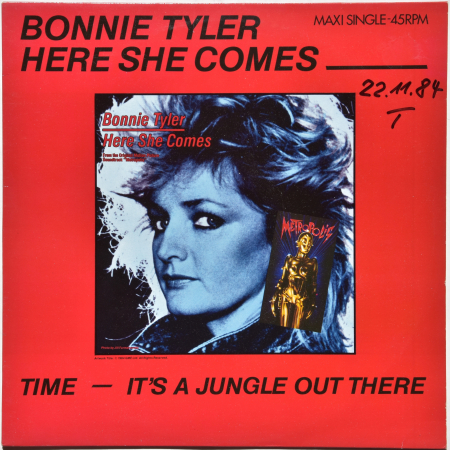 Bonnie Tyler "Here She Comes" (G.Moroder) 1984 Maxi Single 