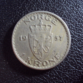 Норвегия 1 крона 1957 год.