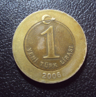 Турция 1 лира 2006 год.