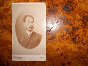 Визит-портрет.Господин КЛАУЗМАН.Тульский еврей, ф.Семен КАНТЕР, ТУЛА 1894г.