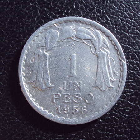 Чили 1 песо 1956 год.