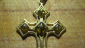 Нательный крест , Серебро 925 проба , позолота , солнечный камень - вид 5