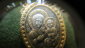 Серебряный в позолоте нательный образок , пробы 925 с головой ИЛБА  - вид 4
