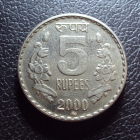 Индия 5 рупий 2000 год ММД.