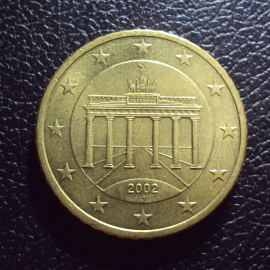 Германия 50 евроцентов 2002 j год.