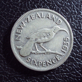 Новая Зеландия 6 пенсов 1935 год.