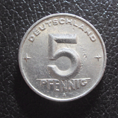Германия ГДР 5 пфеннигов 1950 год.