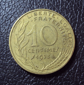 Франция 10 сантим 1973 год.