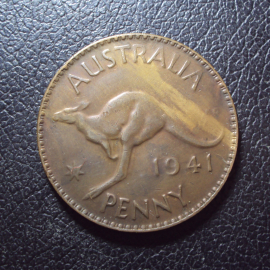 Австралия 1 пенни 1941 год точка.
