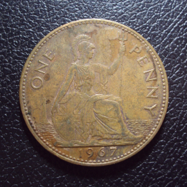 Великобритания 1 пенни 1967 год.