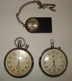 Часы брелок будильник Луч + 2 секундомера. СССР