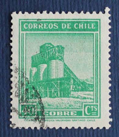 Чили  1939 Медный рудник Sc# 203 Used