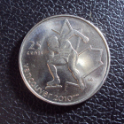 Канада 25 центов 2009 год Коньки.