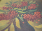 винтажная картина художник Соловов Рябинка натюрморт в рамке рябина, живопись Тума Рязанская область - вид 3
