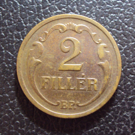 Венгрия 2 филлера 1937 год.