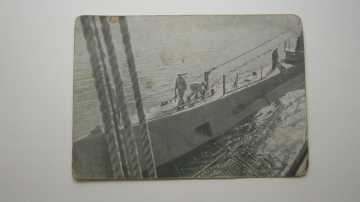 Редкость ! почтовая карточка Краснознаменный Балтийский флот Подлодка возвращается на базу 1941 год