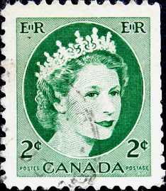 Канада 1954 год . Королева Елизавета II . (9)