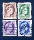 Канада 1954 Королева Елизавета II Sc# 337, 338,  340, 341 Used
