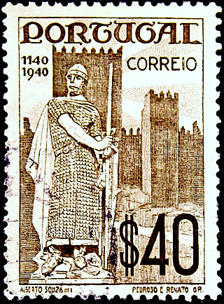 Португалия 1940 год . Король Португалии Альфонсо ( 1140 год ) . (1)