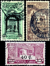 Португалия 1933 год . Подборка марок по тематике "Архитектура" .
