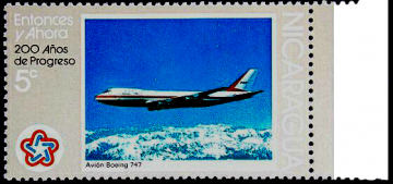 Никарагуа 1976 год . Боинг 747 .
