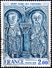 Франция 1976 год . Saint Genis de Fontaines (Восточные Пиренеи) . Церковь Turdetall , два опостола .