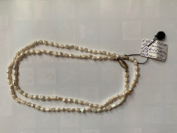 Ожерелье Бусы Нитка жемчуга 85 см с серебряной застежкой. Новая с бирками Ювелирного магазина