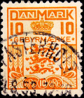  Дания 1934 год . Герб .