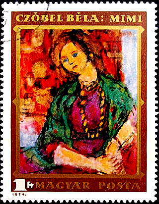 Венгрия 1974 год . Живопись . Мими , Бела Чобель (1883–1976) .