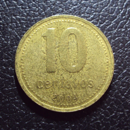 Аргентина 10 сентаво 2004 год.