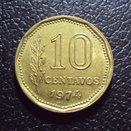 Аргентина 10 сентаво 1974 год.