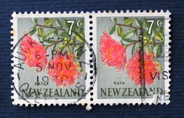 Новая Зеландия 1967 Цветок Рата Sc#390 Used