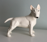 Бультерьер белый собака ,авторская керамика,Вербилки