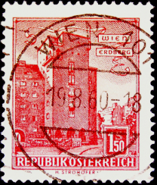  Австрия 1958 год . Дом "Rabenhof", Вена-Эрдберг . (1)