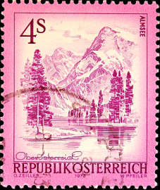 Австрия 1973 год . Озеро Альмзе . (1)