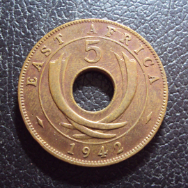 Восточная Африка Британская 5 центов 1942 год.