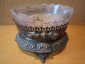 Фруктовница,конфетница,сухарница серебрение росписное стекло 19 век - вид 1