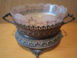 Фруктовница,конфетница,сухарница серебрение росписное стекло 19 век - вид 2