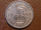 1 шиллинг 1949 года - Великобритания - Английский герб, Доп. 