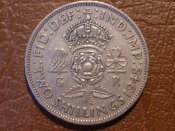 2 шиллинга (флорин) 1948 года - Великобритания, Георг VI, KM# 865, Доп.