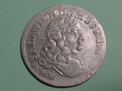 #1 Монета 6 грошей Бранденбург-Пруссия 1682 Серебро Оригинал	