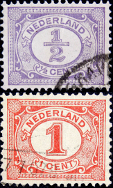 Нидерланды 1899 год . Стандарт . Номинал (из серии) . (1)