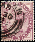  Великобритания 1881 год . Королева Виктория . 1p . Каталог 2,25 £ . (005)