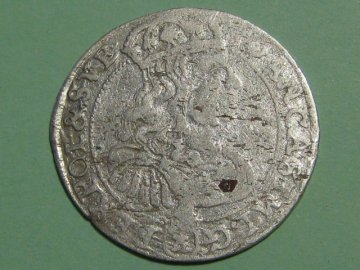 Монета 6 грошей TLB 1667 год Польша Серебро Оригинал