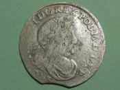 Монета 6 грошей TLB 1679 год Польша Серебро Оригинал