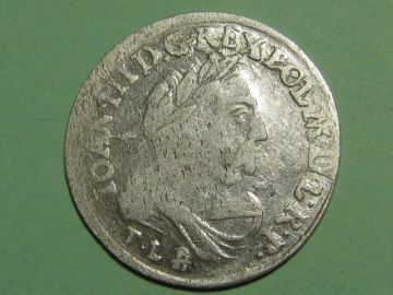 Монета 6 грошей TLB 1681 год Польша Серебро Оригинал